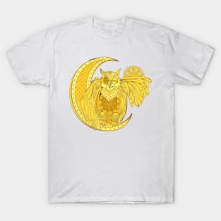 Gold steampunk owl T-Shirt